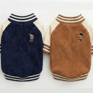 Chaqueta Baseball de Pana para Mascotas