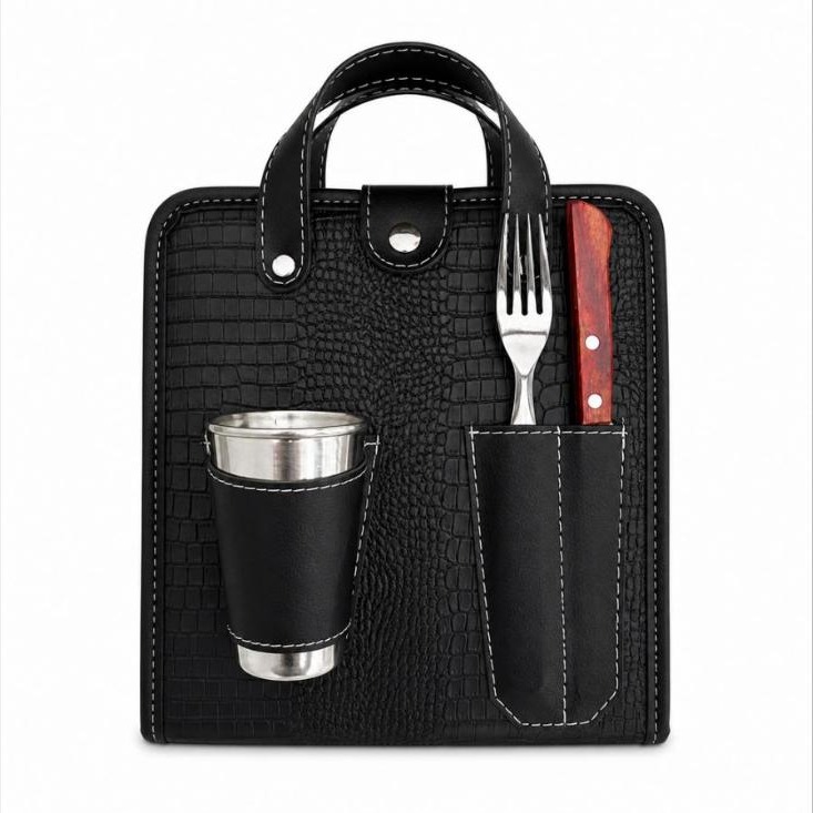 Set de Asado Tramontina Croc Negro