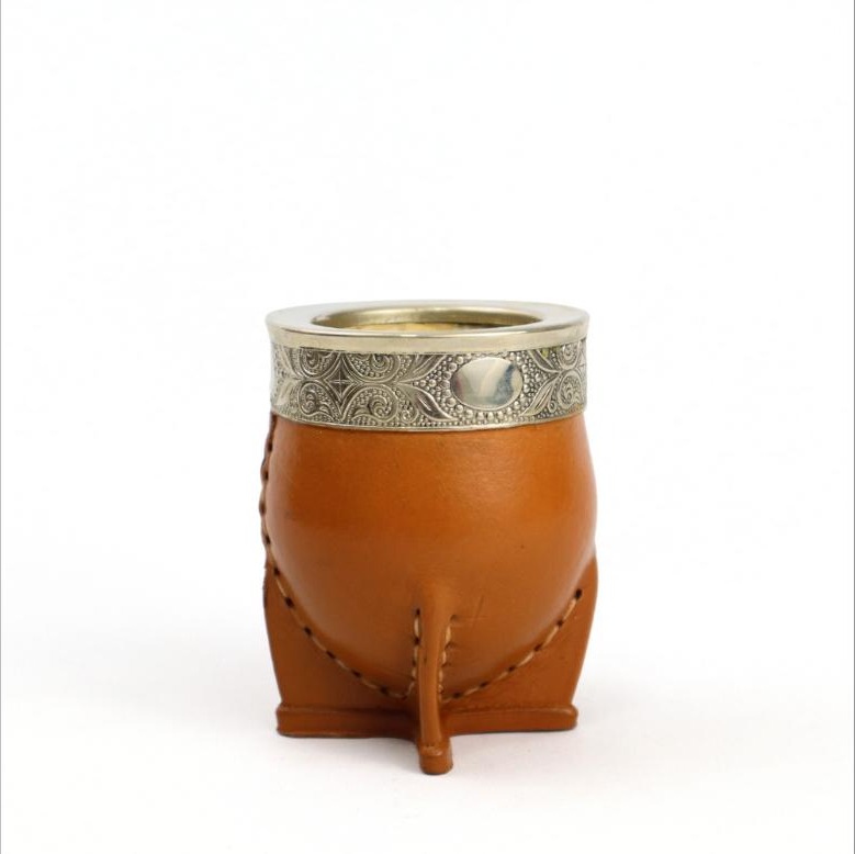 Mate Imperial Cincelado Alpaca Calabaza Suela CH - Mates Por Mayor Once por mayor