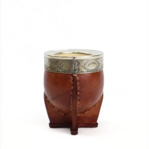 Mate Imperial Liso Alpaca Calabaza Bordó EP