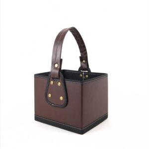 Canasta Cuerina Lisa Chocolate