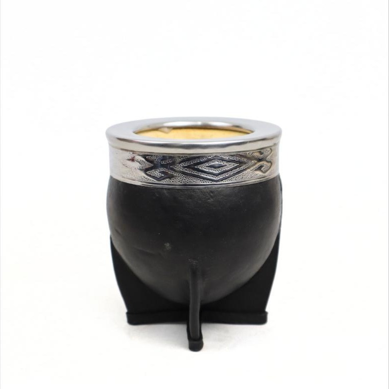 Mate Imperial Liso Acero Calabaza Negro EP - Mayorista De Termos Y Mates por mayor
