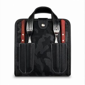 Set de Asado Rígido Tramontina Camuflado Eco-Cuero