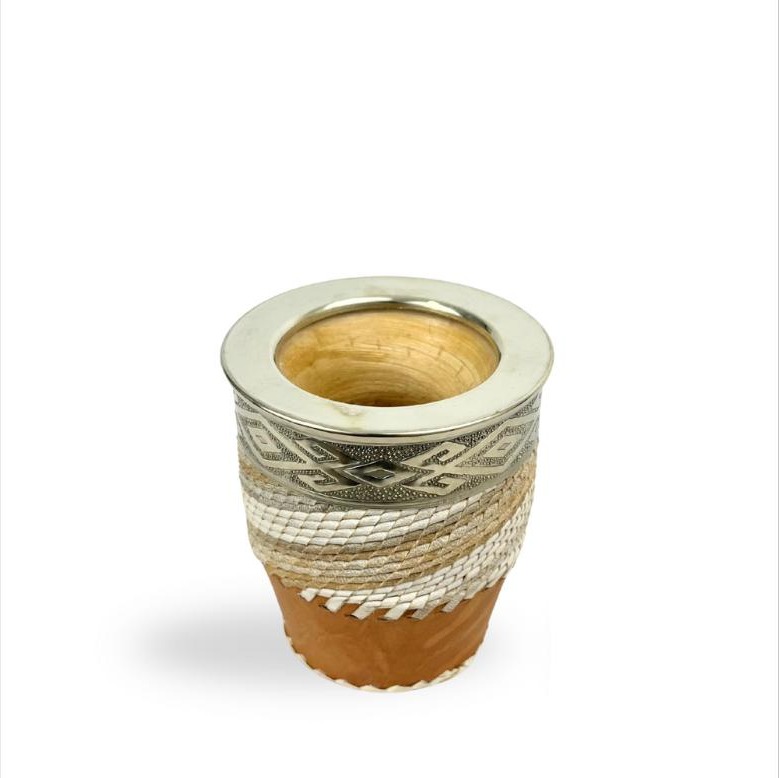 Mate Imperial Trenzado Liso Alpaca Calabaza (RT) - Distribuidora De Mates por mayor