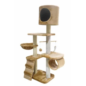 Rascador 4 Pisos Gigante Marron Escalera 117*40*30