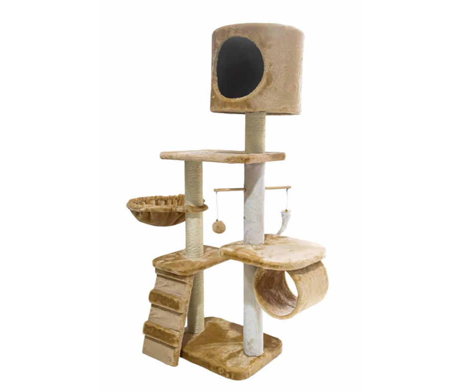 Rascador 4 Pisos Gigante Marron Escalera 117*40*30 - Fabrica De Remeras Por Mayor por mayor