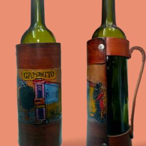 Porta Vinos de Cuero Vaqueta - Madu