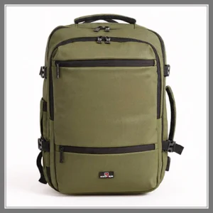 Mochila de Viaje P/Equipaje, 3 Divisiones y Division Porta Netbook, Verde, Azul, Gris y Negro - Madu