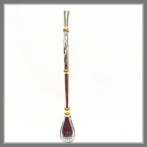 Bombilla Acero Inox.c/ Difusor D Calor de Bronce.resorte Inox.desarmable 18/8cm - Madu