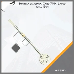 Bombilla de Alpaca Caño 7 MM Largo 15 CM - Madu