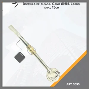 Bombilla Alpaca Caño 8 Mmm Largo 15 CM - Madu
