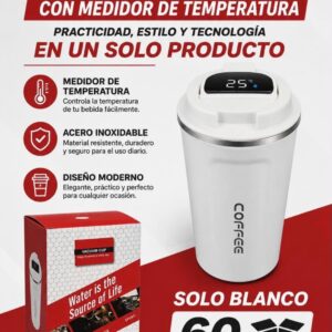 Vaso cafetero 510 ml con medidor blanco · Caja x60