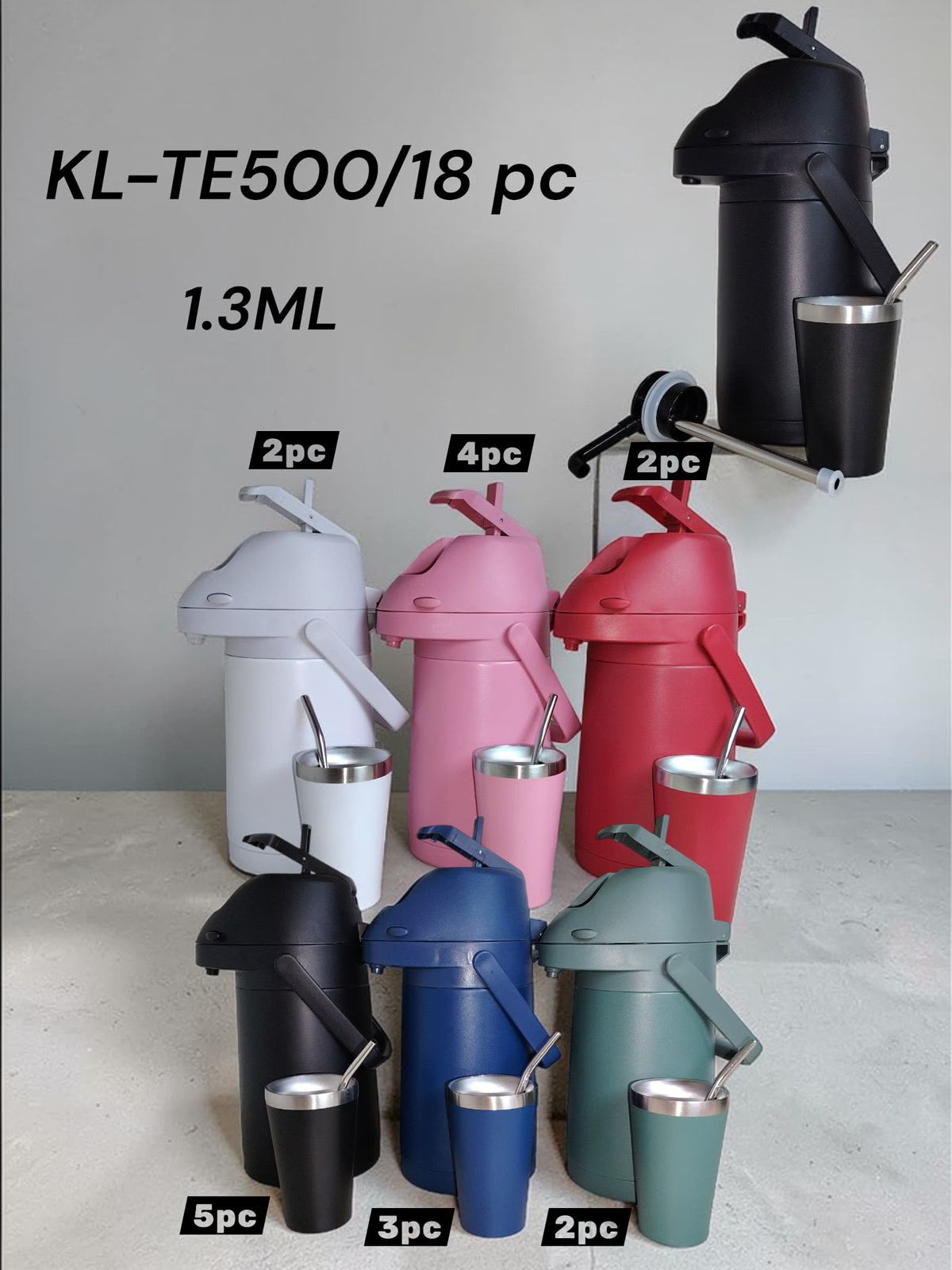 Termo airpot 1,3 L con guampa · Caja x18