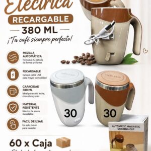 Taza eléctrica recargable 380 ml · Caja x60