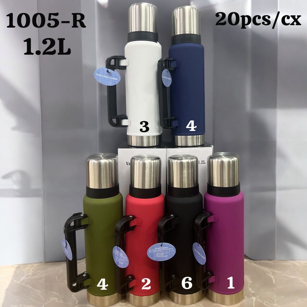 Termo 1,2 L con manija · Caja x20