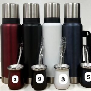 Termo 1,2 L con guampa y bombilla · Caja x20