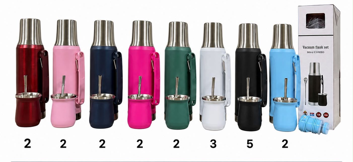 Termo 1 L con funda y guampa · Caja x20