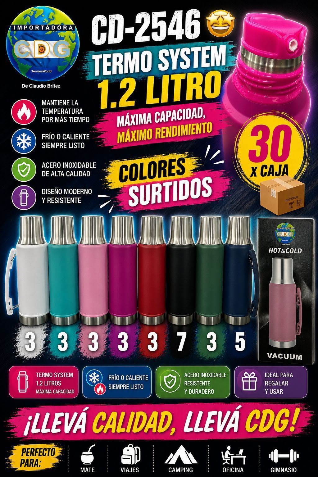 Termo system 1,2 L · Caja x30