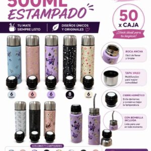 Mate listo 500 ml estampado · Caja x50