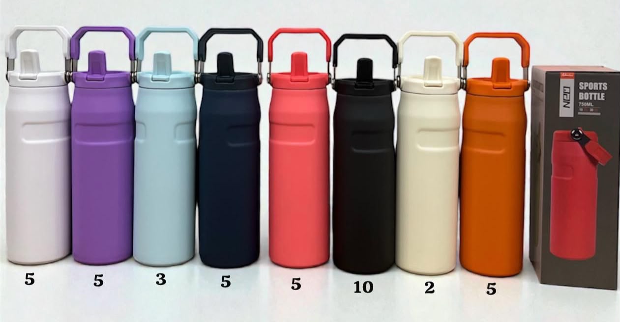 Botella térmica 750 ml con manija · Caja x40