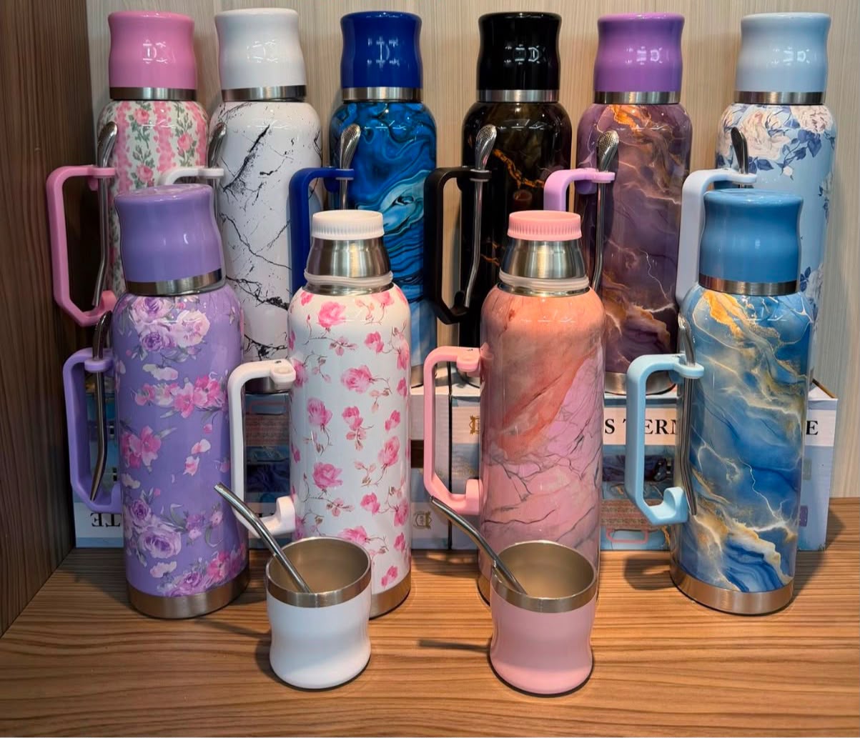 Termo 1 L estampado con guampa · Caja x20