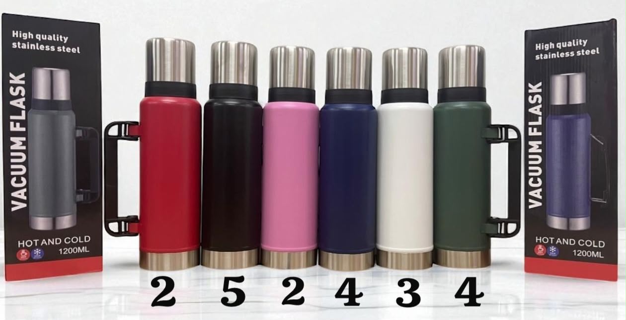 Termo Vacuum Flask 1,2 L con manija · Caja x20