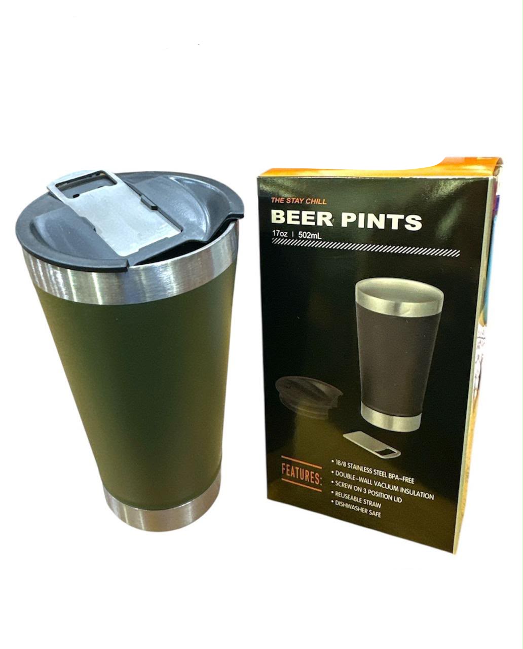 Vaso térmico 473 ml verde · Caja x75