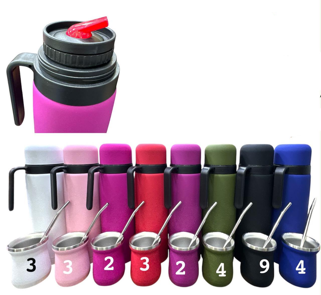 Termo 1 L con guampa 180 ml · Caja x30