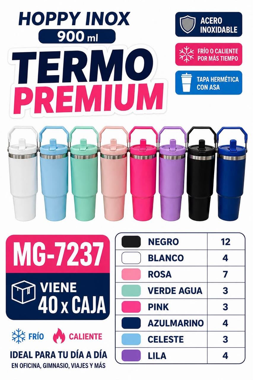 Termo premium inox 900 ml · Caja x40