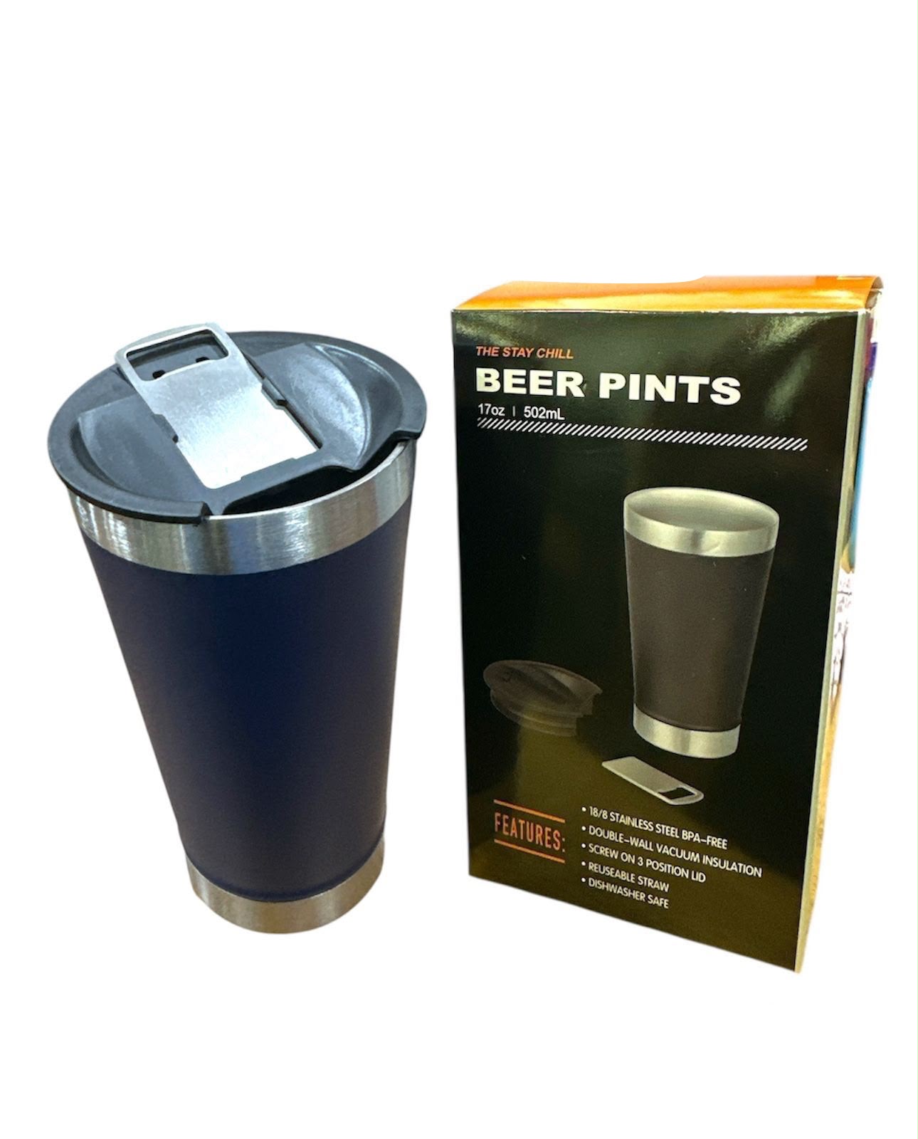 Vaso térmico 473 ml azul · Caja x75