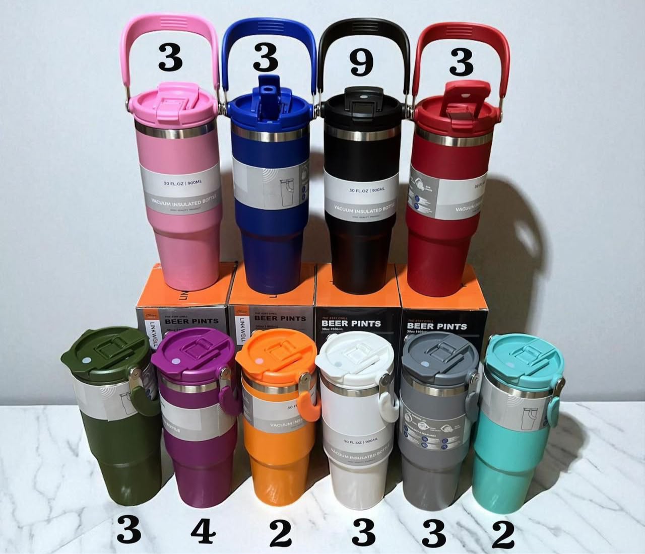 Vaso térmico 900 ml doble pico · Caja x35