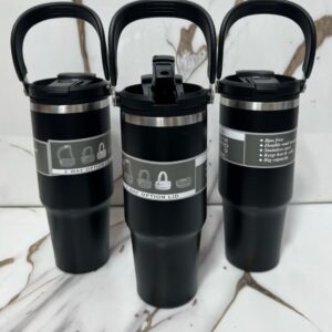 Vaso térmico 900 ml doble pico negro · Caja x50