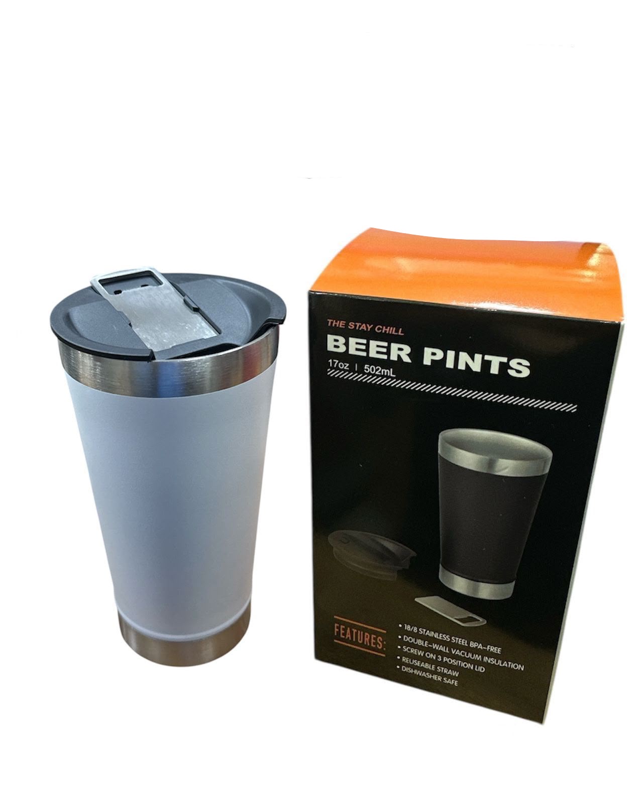 Vaso térmico 473 ml blanco · Caja x75