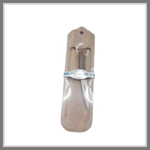Tabla de Picada C/ Canaleta 30 X 8.5 CM, Cuchillo Acero Inox Hoja 8 CM, al Vacio - Madu