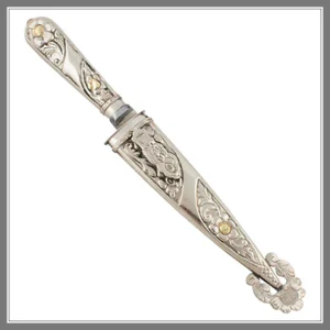 Cuchillo Criollo Hoja Acero Inox Schmieden 10 CM con Cabo y Vaina de Alpaca Labrada - Madu