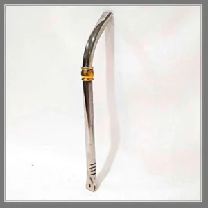 Bombilla Curva Pico de Loro Ancha Acero Inox.18 CM No Desarmable - Madu