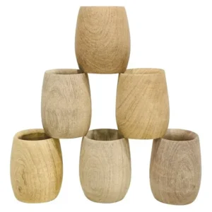 Mates De Madera Algarrobo Huevito Para Pintar Natural Huevito Pack de 200 Unid