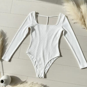 Body Donald Larga Morley Espalda Mujer Elastizado Negro Unico