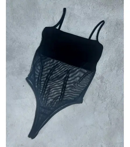 Body Club Musculosa Top Tul Morley Mujer Negro Unico - Image 4