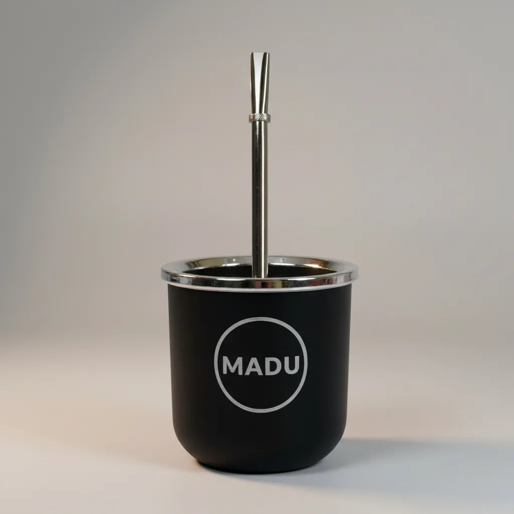 Equipo Matero Set De Mate Termico Yerbero Azucarero Bombilla Negro - Image 8