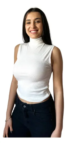 Musculosa Morley Cuello Alto Básica Casual Moda Mujer