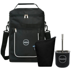 Set Matero Bolso Mochila Yerbera Mate Bombilla Niquel