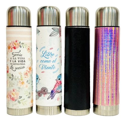 Funda Para Termo Bala De 1 Lt Muchos Colores Y Diseños Madu Blanco - Image 2