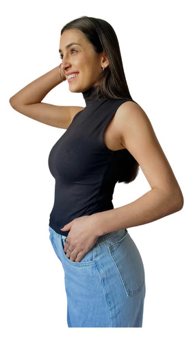 Musculosa Morley Cuello Alto Básica Casual Moda Mujer - Image 4