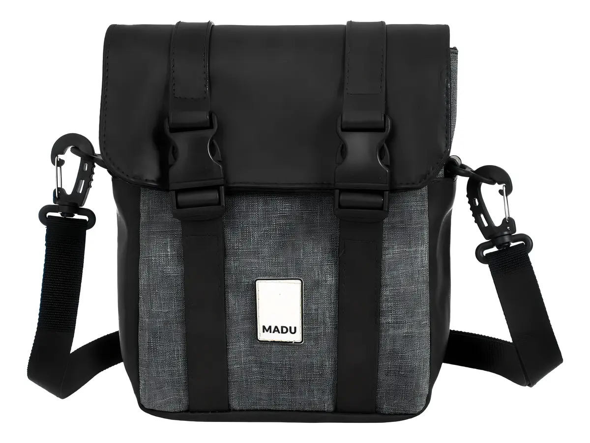 Bandolera Porta Celular Rustica Unisex Adventure Madu Color Gris - Negro - Image 2