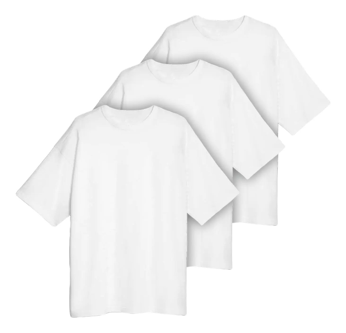 Pack X 3 Remera Lisa Oversize Algodon Jersey Peinado Premium - Image 4