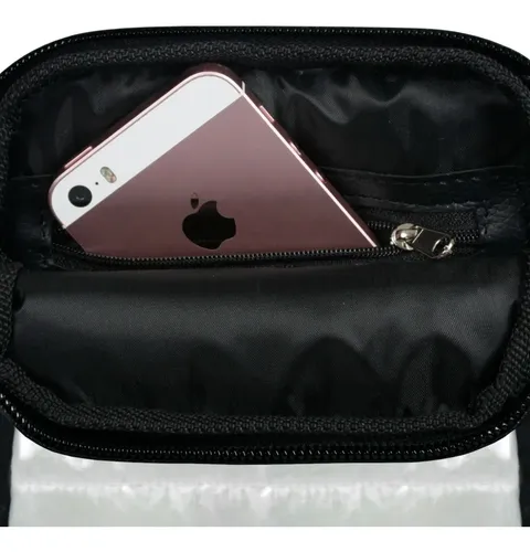 Bandolera Matelasse Porta Celular Unisex Dos Cierres Madu - Image 4