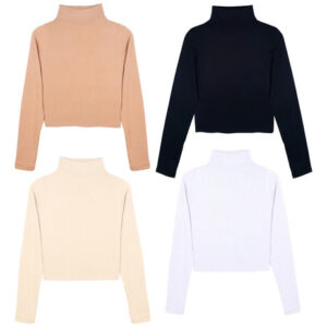 Pack Remera X4  Polera Lisa Manga Larga Basica Mujer Algodon