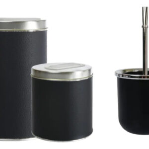Equipo Matero Set Mate Termico Bombilla Latas Yerba Azucar