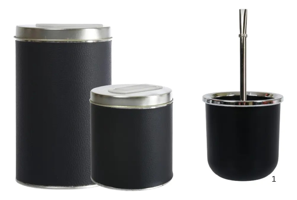Equipo Matero Set Mate Termico Bombilla Latas Yerba Azucar